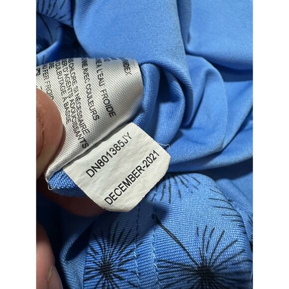 Dunning Boswell Jersey Performance Polo Surf Blue All Over Floral Print Size XL - Picture 7 of 11